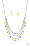 Beach Flavor - Green Necklace - Paparazzi Accessories Necklace Bedazzle Me Pretty Mobile Fashion Boutique