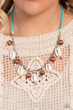 BEACH for the Sun - Blue Necklace - Paparazzi Accessories Necklace Bedazzle Me Pretty Mobile Fashion Boutique