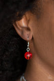 Beach Glam - Red Necklace - Paparazzi Accessories Necklace Bedazzle Me Pretty Mobile Fashion Boutique
