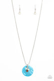 Beach House Harmony - Blue Necklace - Paparazzi Accessories Necklace Bedazzle Me Pretty Mobile Fashion Boutique