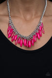 Beach House Hustle - Pink Necklace - Paparazzi Accessories Necklace Bedazzle Me Pretty Mobile Fashion Boutique