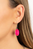 Beach Hub - Pink Necklace - Paparazzi Accessories Necklace Bedazzle Me Pretty Mobile Fashion Boutique