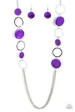 Beach Hub - Purple Necklace - Paparazzi Accessories Necklace Bedazzle Me Pretty Mobile Fashion Boutique