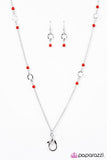 Beach Savvy - Red Lanyard - Paparazzi Accessories Lanyard Bedazzle Me Pretty Mobile Fashion Boutique