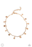 BEACH You To It - Gold Anklet - Paparazzi Accessories Anklet Bedazzle Me Pretty Mobile Fashion Boutique