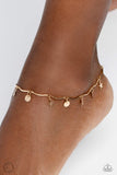 BEACH You To It - Gold Anklet - Paparazzi Accessories Anklet Bedazzle Me Pretty Mobile Fashion Boutique
