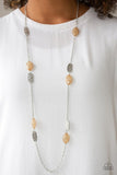 Beachfront Beauty - Brown Necklace - Paparazzi Accessories Necklace Bedazzle Me Pretty Mobile Fashion Boutique