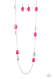 Beachfront Beauty - Pink Necklace - Paparazzi Accessories Necklace Bedazzle Me Pretty Mobile Fashion Boutique