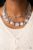 Beachfront Fabulous - Silver Necklace - Paparazzi Accessories Necklace Bedazzle Me Pretty Mobile Fashion Boutique
