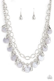 Beachfront Fabulous - Silver Necklace - Paparazzi Accessories Necklace Bedazzle Me Pretty Mobile Fashion Boutique