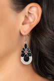 Beachfront Formal - Black Earrings - Paparazzi Accessories Earrings Bedazzle Me Pretty Mobile Fashion Boutique