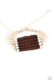 Beachology - Brown Bracelet - Paparazzi Accessories Bracelet Bedazzle Me Pretty Mobile Fashion Boutique