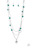Beachside Babe - Green Lanyard - Paparazzi Accessories Lanyard Bedazzle Me Pretty Mobile Fashion Boutique