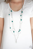 Beachside Babe - Green Lanyard - Paparazzi Accessories Lanyard Bedazzle Me Pretty Mobile Fashion Boutique