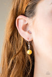 Beachside Babe - Yellow Necklace - Paparazzi Accessories Necklace Bedazzle Me Pretty Mobile Fashion Boutique