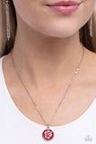 Beachy Basic - Red Necklace - Paparazzi Accessories Necklace Bedazzle Me Pretty Mobile Fashion Boutique