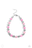 Beachy Bouquet - Pink Anklet - Paparazzi Accessories Anklet Bedazzle Me Pretty Mobile Fashion Boutique