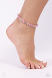 Beachy Bouquet - Pink Anklet - Paparazzi Accessories Anklet Bedazzle Me Pretty Mobile Fashion Boutique