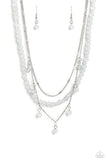 BEAD All About It - Silver Necklace - Paparazzi Accessories Necklace Bedazzle Me Pretty Mobile Fashion Boutique