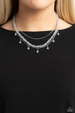 BEAD All About It - Silver Necklace - Paparazzi Accessories Necklace Bedazzle Me Pretty Mobile Fashion Boutique