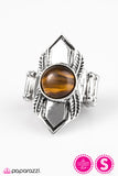 BEAD Courageous - Brown Ring - Paparazzi Accessories Ring Bedazzle Me Pretty Mobile Fashion Boutique