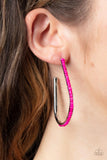 Beaded Bauble - Pink Earrings - Paparazzi Accessories Earrings Bedazzle Me Pretty Mobile Fashion Boutique