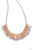 Beaded Bliss - Orange Necklace - Paparazzi Accessories Necklace Bedazzle Me Pretty Mobile Fashion Boutique