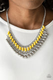 Beaded Bliss - Yellow Necklace - Paparazzi Accessories Necklace Bedazzle Me Pretty Mobile Fashion Boutique
