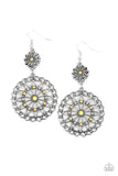 Beaded Brilliance - Yellow Earrings - Paparazzi Accessories Earrings Bedazzle Me Pretty Mobile Fashion Boutique
