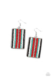Beadwork Wonder - Red Earrings - Paparazzi Accessories Earrings Bedazzle Me Pretty Mobile Fashion Boutique