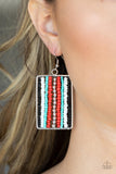 Beadwork Wonder - Red Earrings - Paparazzi Accessories Earrings Bedazzle Me Pretty Mobile Fashion Boutique