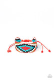 Beautifully Badlands - Red Bracelet - Paparazzi Accessories Bracelet Bedazzle Me Pretty Mobile Fashion Boutique