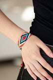 Beautifully Badlands - Red Bracelet - Paparazzi Accessories Bracelet Bedazzle Me Pretty Mobile Fashion Boutique