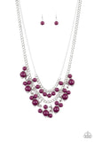 Beautifully Beaded - Purple Necklace - Paparazzi Accessories Necklace Bedazzle Me Pretty Mobile Fashion Boutique