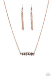 Beautifully Branching - Copper Necklace - Paparazzi Accessories Necklace Bedazzle Me Pretty Mobile Fashion Boutique