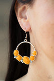 Beautifully Bubblicious - Orange Earrings - Paparazzi Accessories Earrings Bedazzle Me Pretty Mobile Fashion Boutique