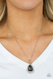 Because Im Queen - Silver Necklace - Paparazzi Accessories Necklace Bedazzle Me Pretty Mobile Fashion Boutique