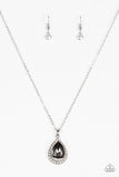 Because Im Queen - Silver Necklace - Paparazzi Accessories Necklace Bedazzle Me Pretty Mobile Fashion Boutique
