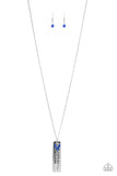 Because Of The Brave - Blue Necklace - Paparazzi Accessories Necklace Bedazzle Me Pretty Mobile Fashion Boutique