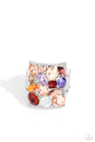Bedazzled Backdrop - Brown Ring - Paparazzi Accessories Ring Bedazzle Me Pretty Mobile Fashion Boutique