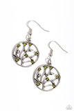 Bedazzlingly Branching - Green Earrings - Paparazzi Accessories Earrings Bedazzle Me Pretty Mobile Fashion Boutique
