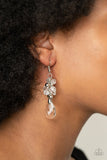Before and AFTERGLOW - White Earrings - Paparazzi Accessories Earrings Bedazzle Me Pretty Mobile Fashion Boutique