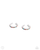 Beginning Bling - Multi Cuff Earrings - Paparazzi Accessories Post Earrings Bedazzle Me Pretty Mobile Fashion Boutique