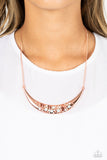 Bejeweled Baroness - Copper Necklace - Paparazzi Accessories Necklace Bedazzle Me Pretty Mobile Fashion Boutique