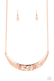 Bejeweled Baroness - Copper Necklace - Paparazzi Accessories Necklace Bedazzle Me Pretty Mobile Fashion Boutique