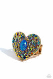 Bejeweled Beau - Blue Ring - Paparazzi Accessories Ring Bedazzle Me Pretty Mobile Fashion Boutique