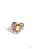 Bejeweled Beau - Gold Ring - Paparazzi Accessories Ring Bedazzle Me Pretty Mobile Fashion Boutique