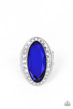 Believe in Bling - Blue Ring - Paparazzi Accessories Ring Bedazzle Me Pretty Mobile Fashion Boutique