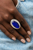 Believe in Bling - Blue Ring - Paparazzi Accessories Ring Bedazzle Me Pretty Mobile Fashion Boutique