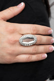 Believe in Bling - White Ring - Paparazzi Accessories Ring Bedazzle Me Pretty Mobile Fashion Boutique